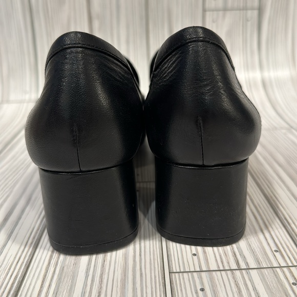 Michael Michael Kors black leather penny loafers with small block heel sz 8.5 - Picture 6 of 10